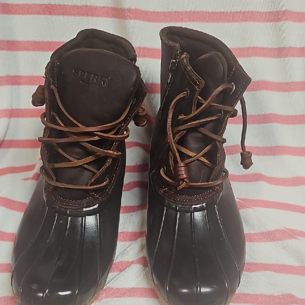 Sperry Dark Brown Lace-Up Boots